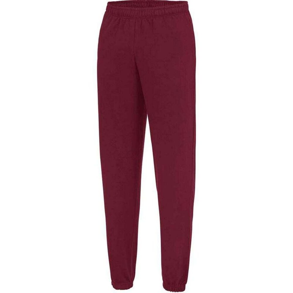 Awdis Mens College Cuffed Ankle Jogging Bottoms / Burgundy